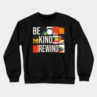 Be Kind Rewind // VHS 80s Nostalgia Dark Theme Crewneck Sweatshirt